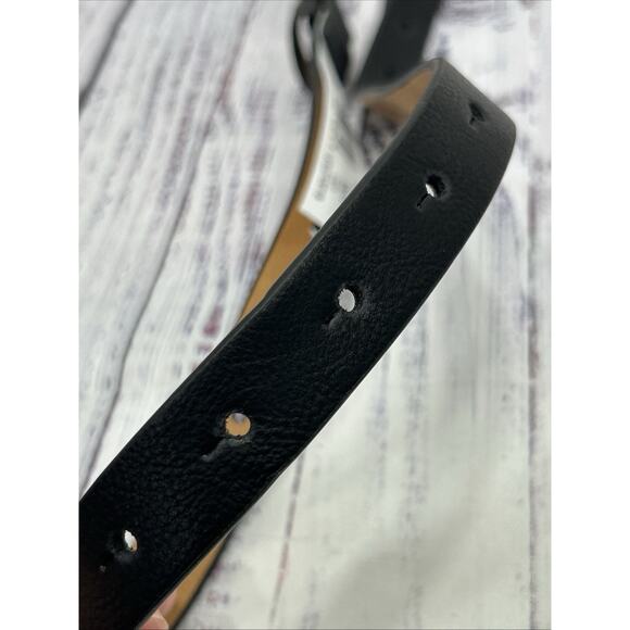 Tommy Hilfiger Womens Black Synthetic Leather Silver Logo Buckle Dress Belt XL‎ main image 4